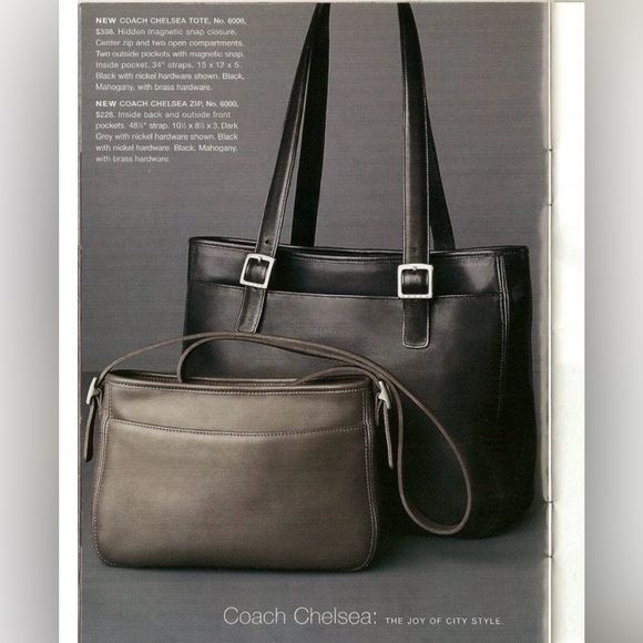 VINTAGE COACH CHELSEA TOTE, BLACK No. 6006 - Picture 15 of 15
